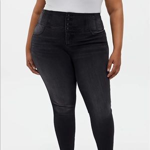Torrid skinny corset jeans